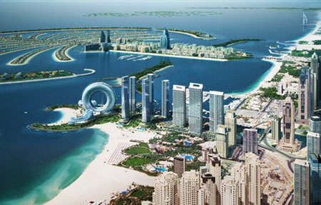 the world dubai islands. as Abu Dubai and Qatar are
